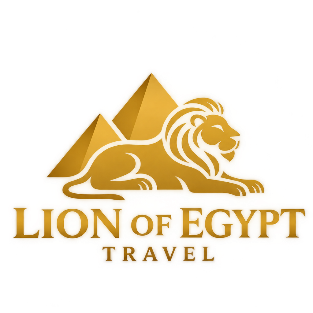 Golden Lion of Egypt Travel Logo